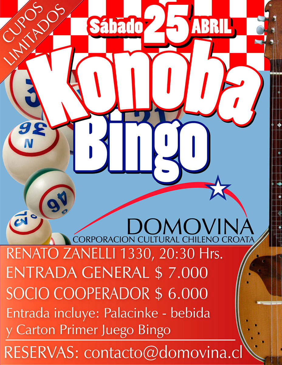 1era Konoba Bingo, 25 de Abril 2015